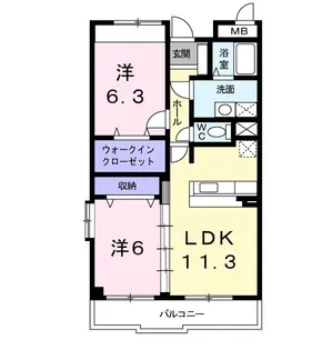サニーレジデンス豊中【2階】の間取り