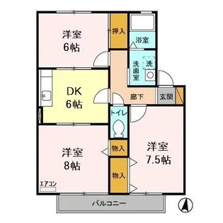 パル・リヴェール【1階】の間取り