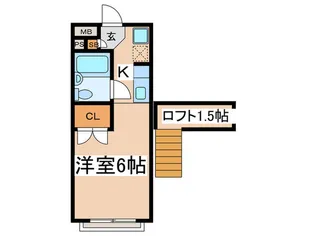 パ-クサイドヒル【2階】の間取り