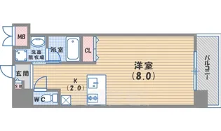 DAIWA RESIDENCE FUDANOTSUJI【3階】の間取り
