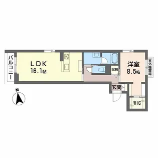 ロッシェ榴岡【3階】の間取り