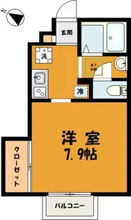 クレーズ多摩【1階】の間取り