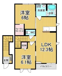 ラ・フォルトゥーナC【2階】の間取り