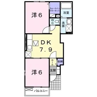 フィオーレI【1階】の間取り