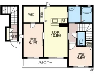 グリナージュ B【2階】の間取り