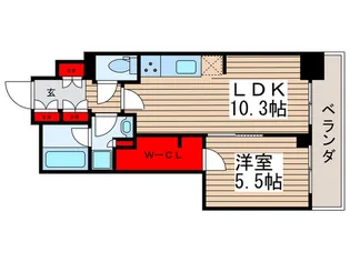 パークアクシス門前仲町・清澄庭園【6階】の間取り