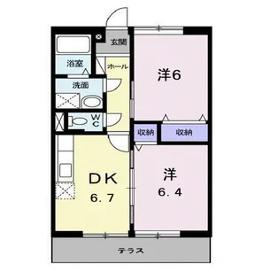 エルディム セントラル【1階】の間取り