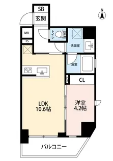 ミルーナヒルズエグラス六町【2階】の間取り