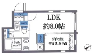 ヴァンテジオ世田谷【4階】の間取り