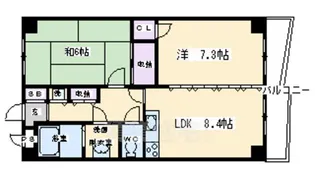 リアライズ金閣寺【4階】の間取り