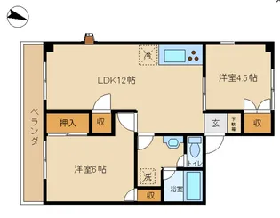 メゾンブリアン【2階】の間取り