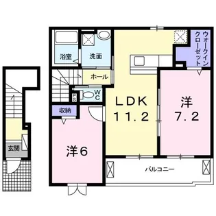 フルト モーアB【2階】の間取り
