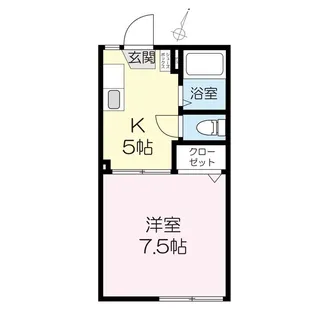 サンハイツ弥生【1階】の間取り