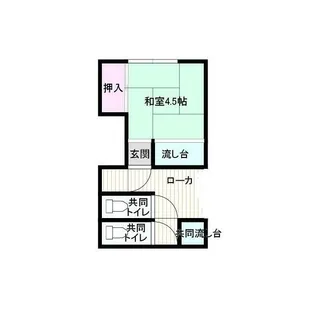 天沼アパート 4.5畳【2階】の間取り