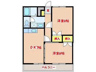 メゾン・ラ・プラージュ II【1階】の間取り