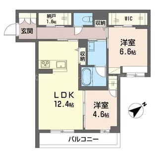 プレベールE棟【3階】の間取り