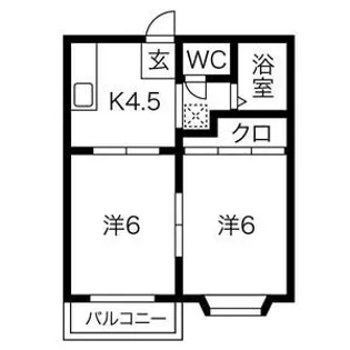 エレガンテカザ・優木【2階】の間取り