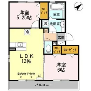 ラ・ルナブリラ【2階】の間取り