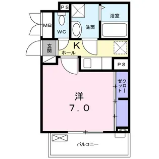 ゾンネンブルーメ エム【1階】の間取り