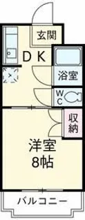 エステート西山【4階】の間取り