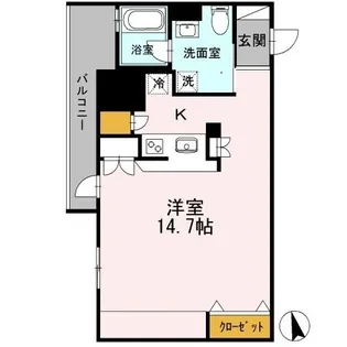 カスタリア伏見【6階】の間取り