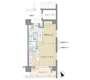 アンビエンテ芝浦【8階】の間取り