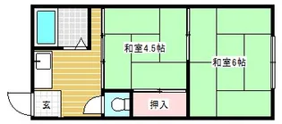 ハイツ守山【1階】の間取り