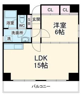 ADW Residence 谷町四丁目【6階】の間取り