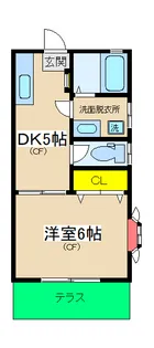 エステートYASUI A棟【1階】の間取り