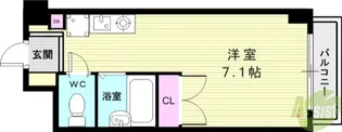 ハーバーステージ神戸元町【8階】の間取り