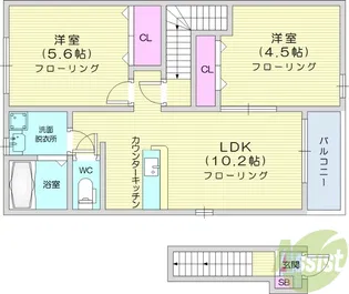 Be fine 新利府【2階】の間取り