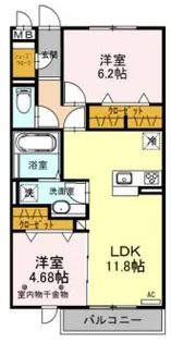 レイストリーフII【2階】の間取り