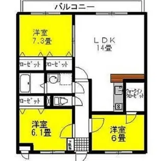 シティコートI【1階】の間取り