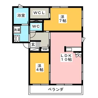 アムール3 B棟【2階】の間取り