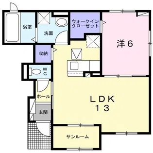 サンフェリーチェII【1階】の間取り
