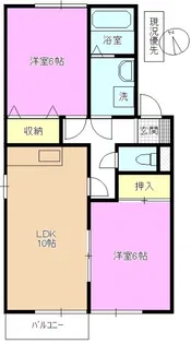ルーラルK A棟【2階】の間取り
