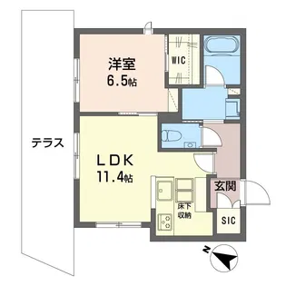 デリシア【1階】の間取り