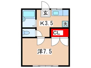 パ-クサイド日吉【2階】の間取り