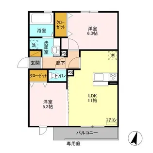 エスターテ【1階】の間取り