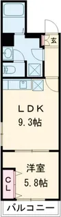 材木町ヴィラージュマンション【1階】の間取り
