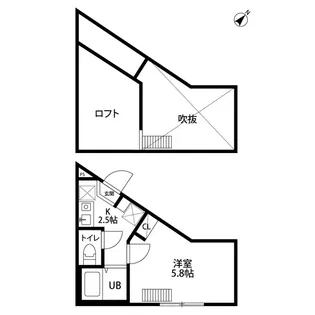 Kano c’est moi横浜II【1階】の間取り