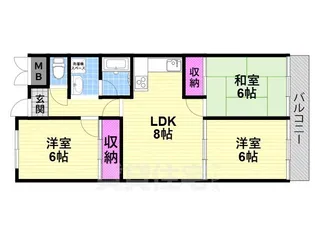 カサアスール【4階】の間取り