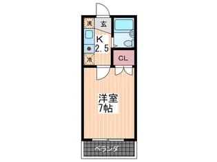 リバージュ山下【2階】の間取り