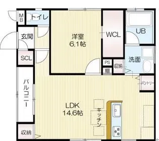 エレアージュ魚住南【3階】の間取り