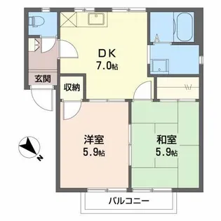 メゾンカトルフィーユ【2階】の間取り