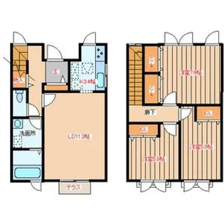 神奈川県横浜市港北区新吉田東5【一戸建】の間取り