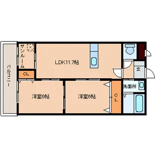 シルバンブリーズ【2階】の間取り