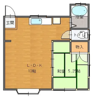 1LDKの間取り画像