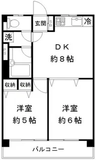 市ケ谷コーポ【3階】の間取り