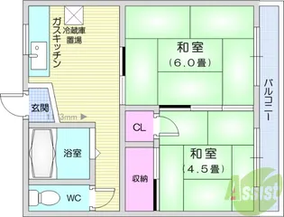 丹野アパート【2階】の間取り